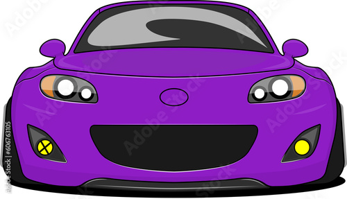 Slika na platnu Purple tuned car miata nc