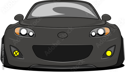 Slika na platnu black cute tuned car nc