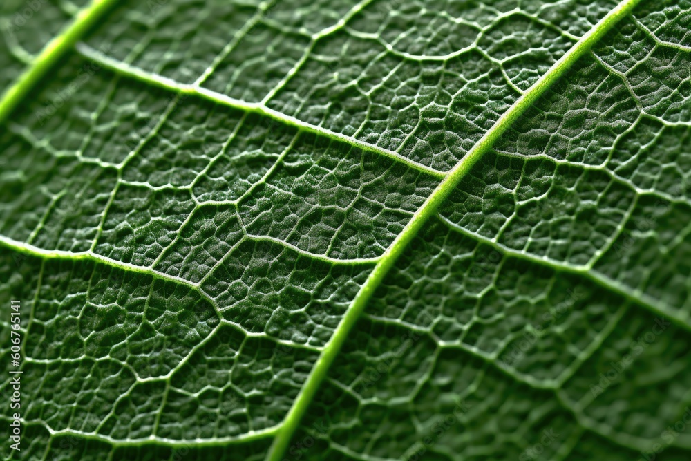 Texture of green leaves close-up. Generative AI Texture of green leaves close-up. Generative AI