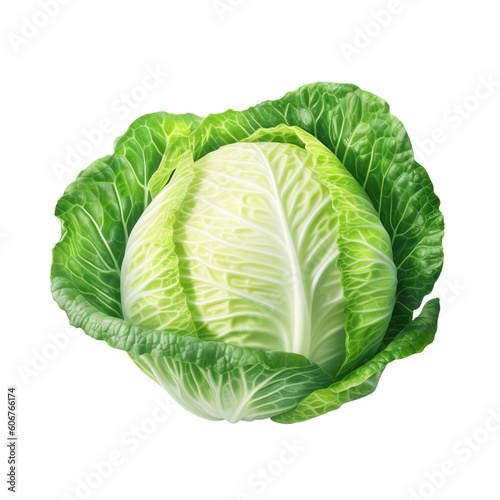 cabbage isolated on white created with Generative AI