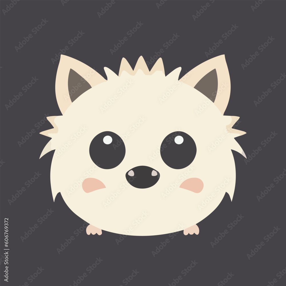 Fototapeta premium Cute hedgehog face illustration or sticker