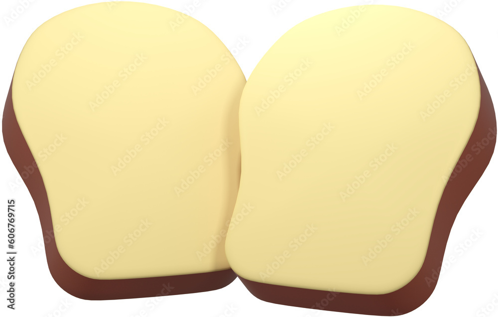 Fototapeta premium 3d bakery illustration. Cute bakery image , dessert, water ,drink, 3d render. 