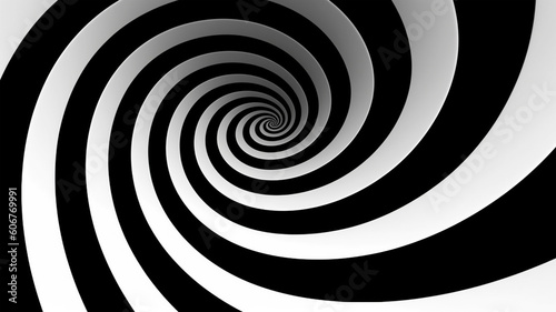 Graphic black and white spiral
