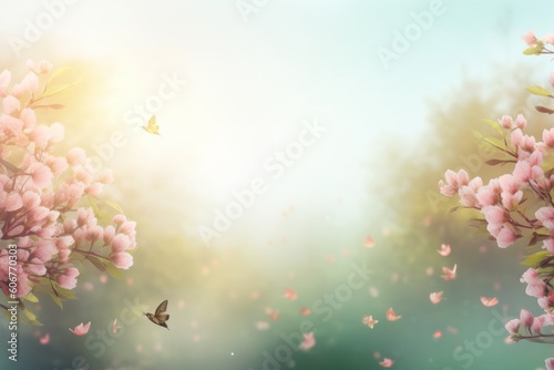 Ai generated illustration of spring background  Generative ai