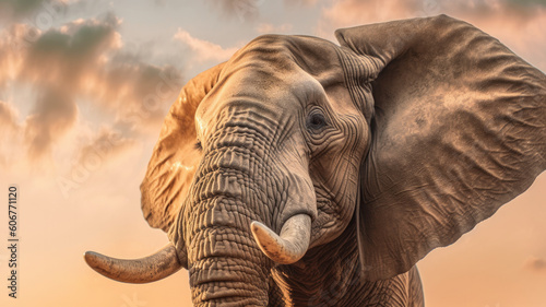 african elephant created with Generative AI technology © Robert Herhold