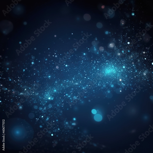 Blue Sparkle with a Dark Background Generative AI 
