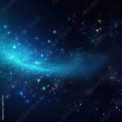 Blue Sparkle with a Dark Background Generative AI  © 애영 고