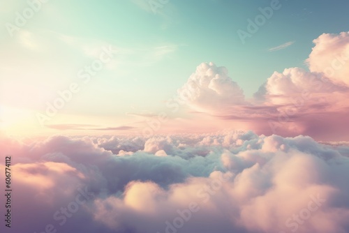 Soft pastel clouds, Generative ai