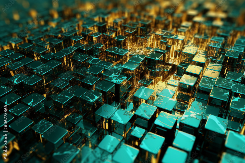 Obraz premium The abstract background of jade and gold, Generative Ai