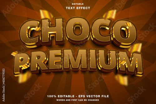Choco Premium 3D Editable Text Effect
