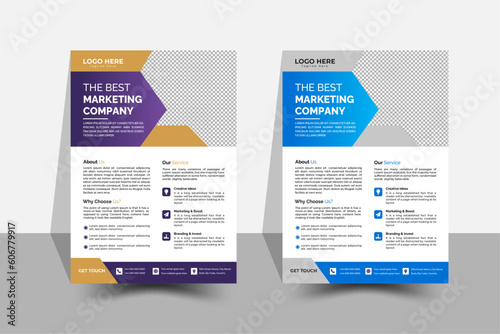 Set of corporate flyer Design template 