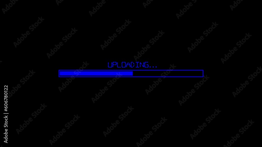 Futuristic progress loading bar 0-100 percent on Black Background Futuristic progress loading bar 0-100 percent on Black Background