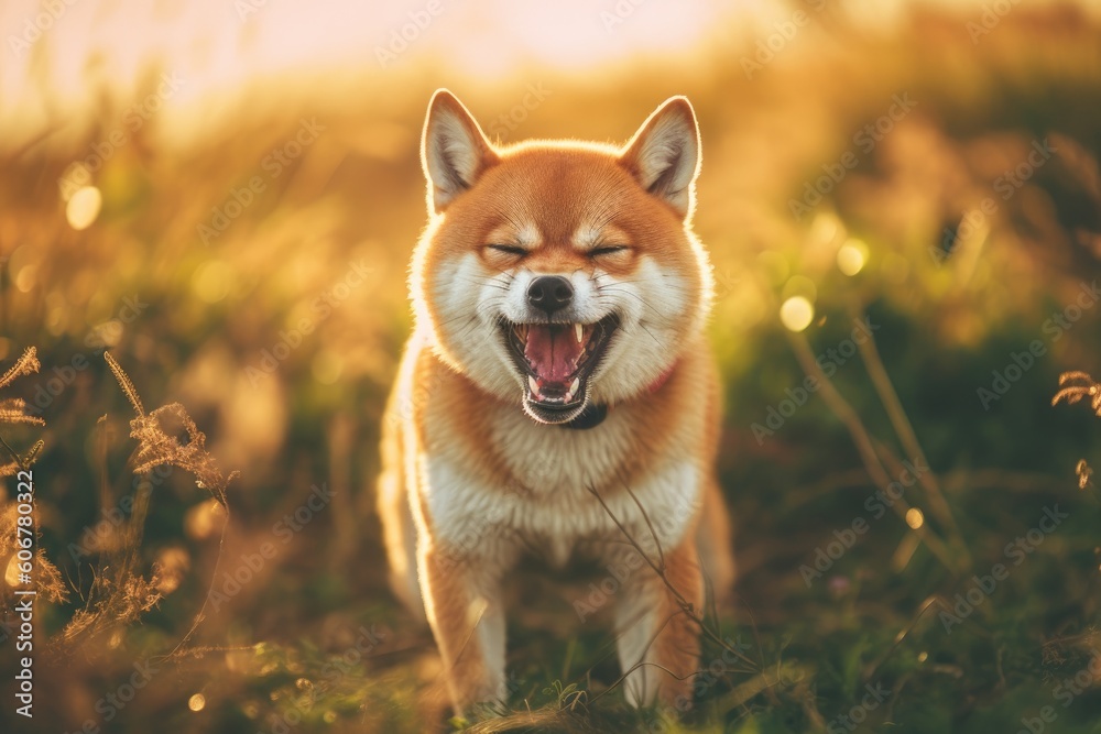Fotografie an angry Shiba Inu