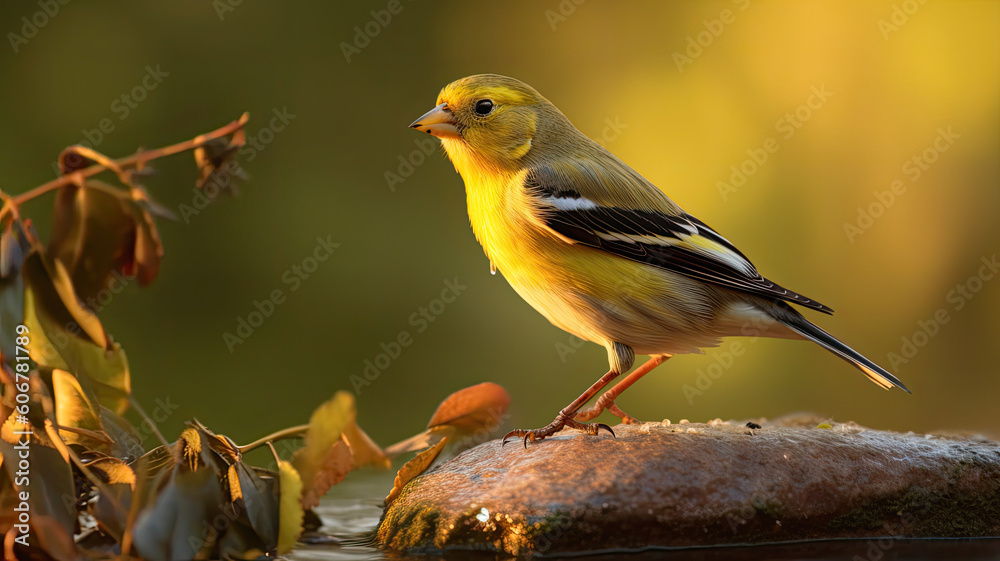 american goldfinch created with Generative AI technology american goldfinch created with Generative AI technology