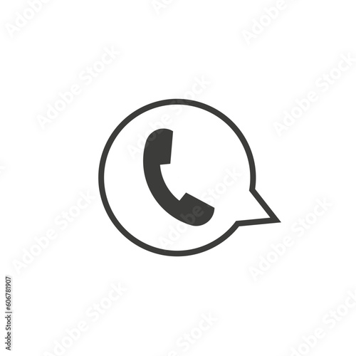 Telephone icon symbol, vector, logo symbol. Phone pictogram, flat vector sign isolated on white background .