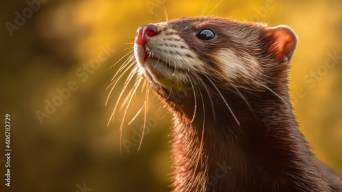 american mink created with Generative AI technology