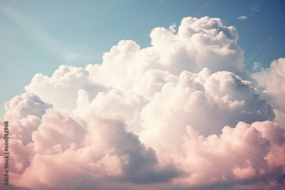 Soft and fluffy cloud texture background, Generative ai