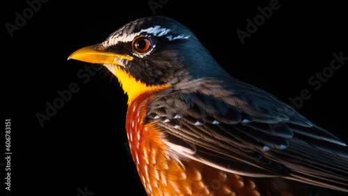 american robin bird created with Generative AI technology