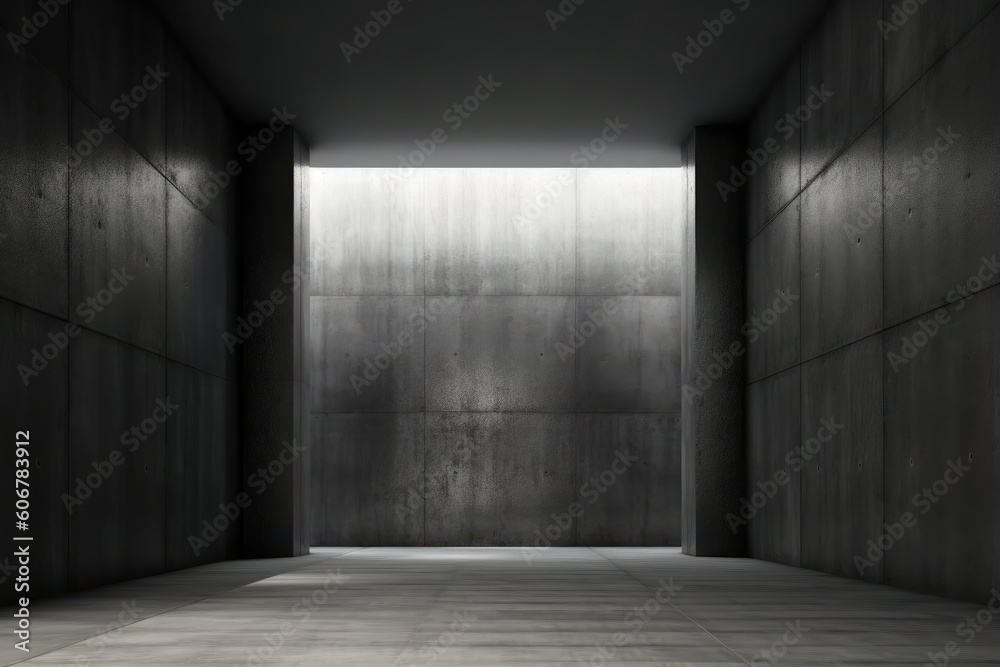 dark abstract modern concrete interior backdrop