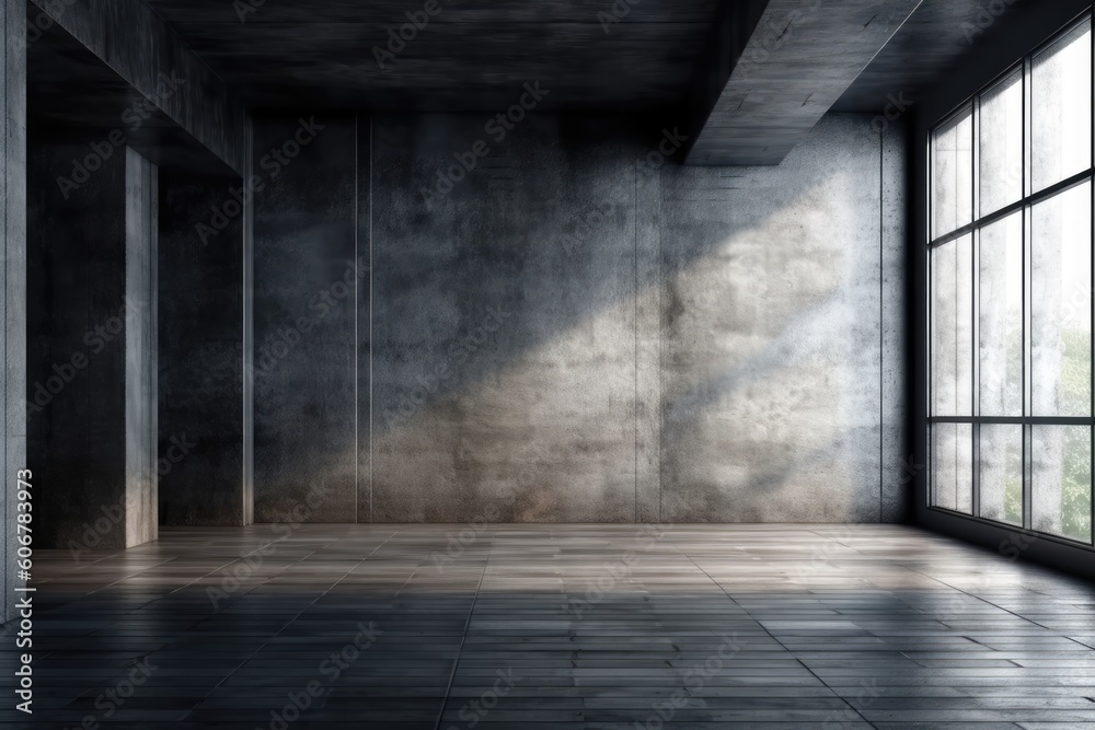 dark abstract modern concrete interior backdrop