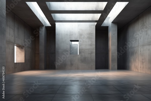 dark abstract modern concrete interior backdrop