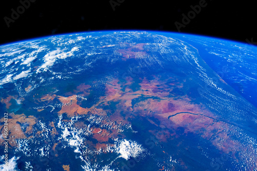 Fototapeta Naklejka Na Ścianę i Meble -  Planet Earth. Digital enhancement. Elements by NASA