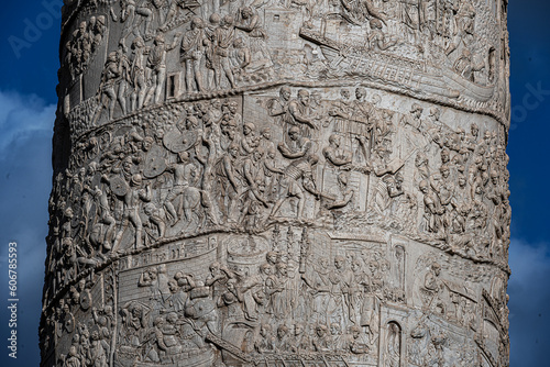 Konstfotografi Trajansäule in Rom, Italien