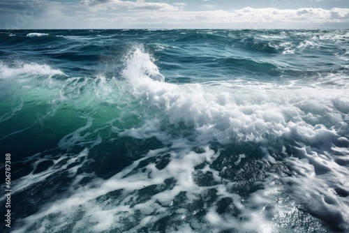 Sea water ocean wave, Generative ai
