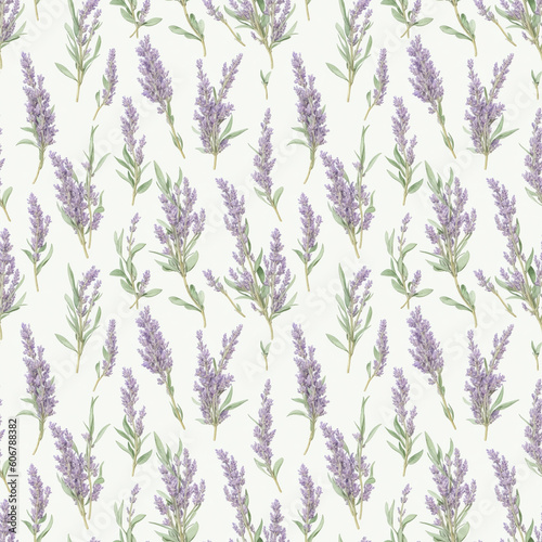 seamless pattern with lavender