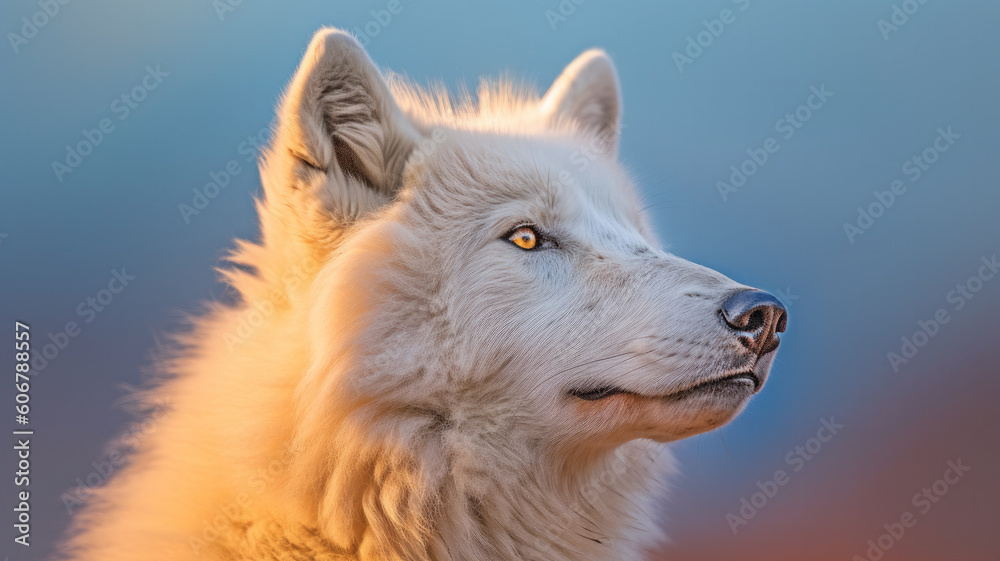 arctic wolf created with Generative AI technology