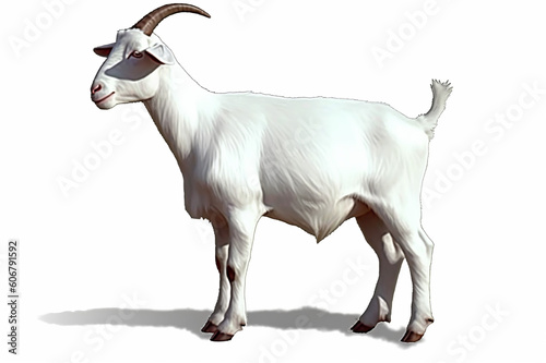 White Goat On Transparent Background  Generative Ai
