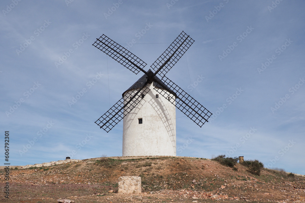 windmill in the village of campo de criptana