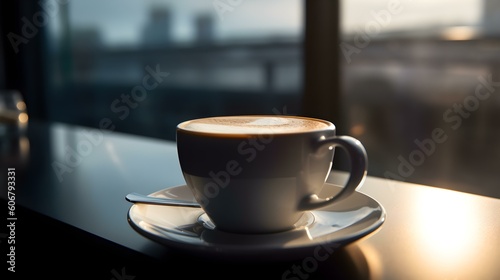 Balcony View of a Cup of Coffee