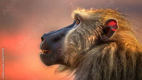 Obraz na płótnie baboon created with Generative AI technology