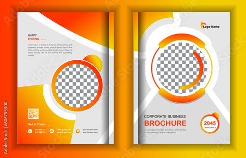 Business brochure cover design vector template or Corporate book cover design in A4. Can be adapt to Annual Report, Magazine, Poster, Business Presentation, Portfolio, Flyer,  catalog.
