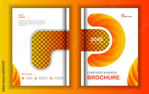 Business brochure cover design vector template or Corporate book cover design in A4. Can be adapt to Annual Report, Magazine, Poster, Business Presentation, Portfolio, Flyer,  catalog.