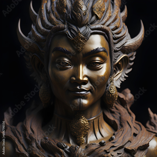 Guardian of Strength: Statue of Thao Wessuwan from Thailand © KhomsanArtist