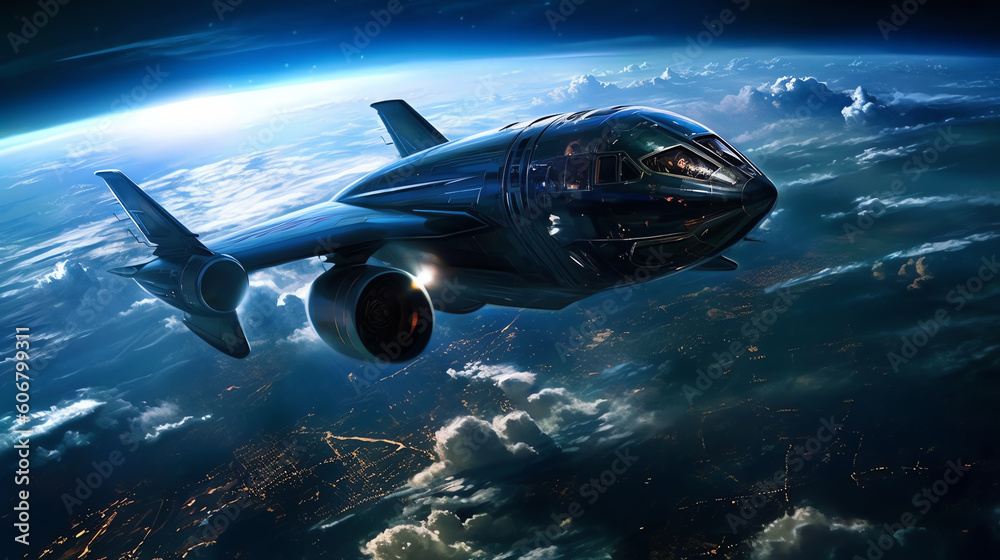 The expansion of space tourism background. generative AI The expansion of space tourism background. generative AI