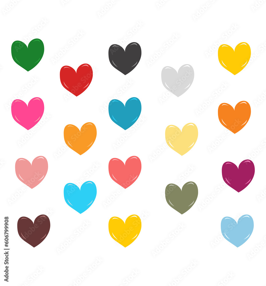 pattern with hearts illustration vector wallpaper background colourful