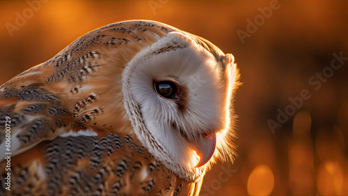 owl in flight created with Generative AI technology