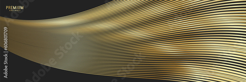 Premium background. Abstract luxury pattern. Gold glitter stripes background. Abstract gold line texture. vector illustration