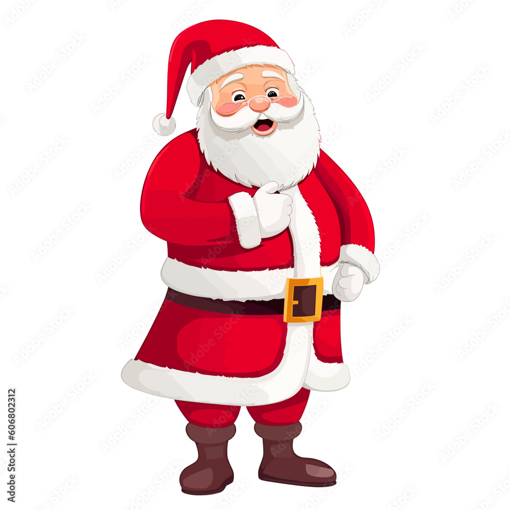 Vector illustration of Santa Claus isolated on white. Vector illustration of Santa Claus isolated on white.