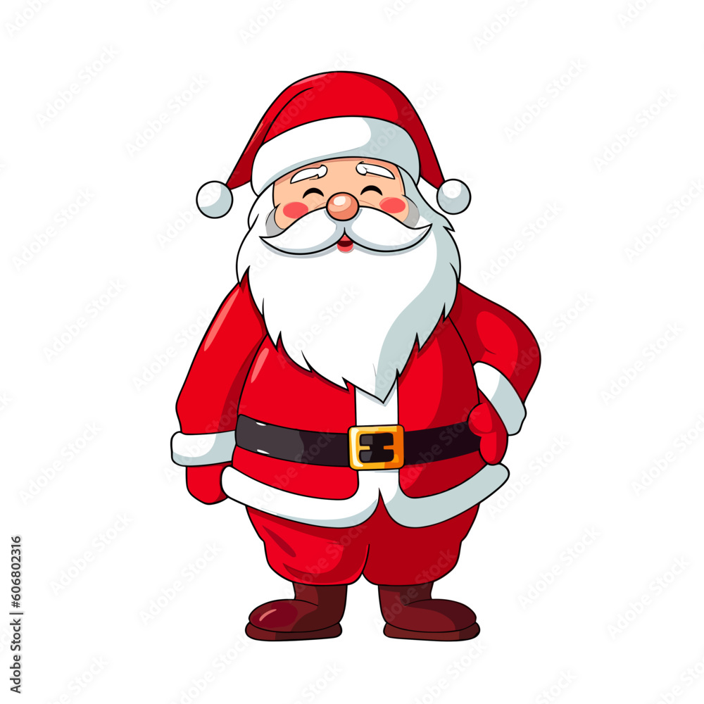 Vector illustration of Santa Claus isolated on white. Vector illustration of Santa Claus isolated on white.