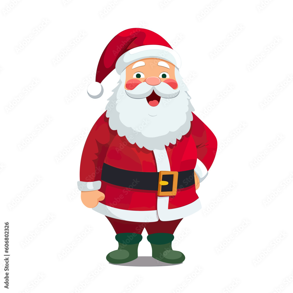 Vector illustration of Santa Claus isolated on white. Vector illustration of Santa Claus isolated on white.