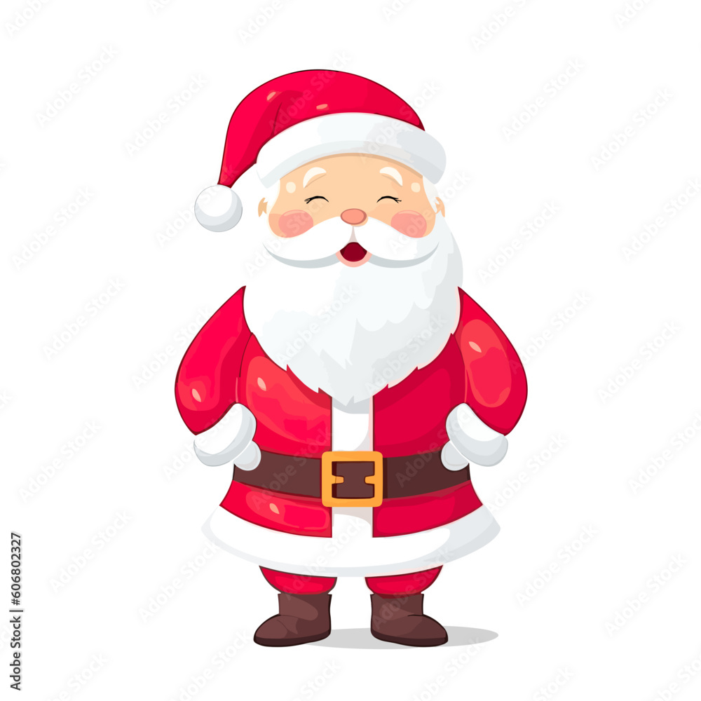 Vector illustration of Santa Claus isolated on white. Vector illustration of Santa Claus isolated on white.