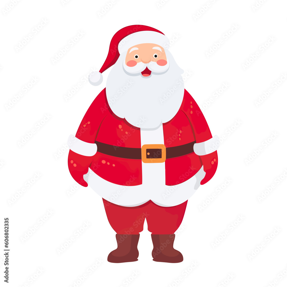 Vector illustration of Santa Claus isolated on white. Vector illustration of Santa Claus isolated on white.