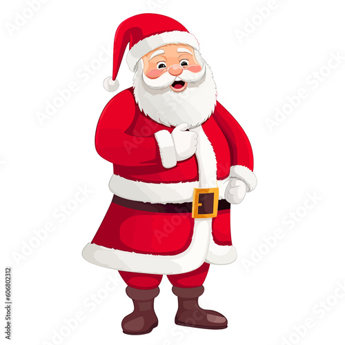 Vector illustration of Santa Claus isolated on white.