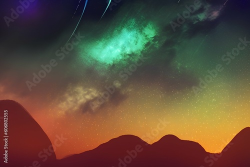 night sky texture with bright stars   deep sky view - generative ai 