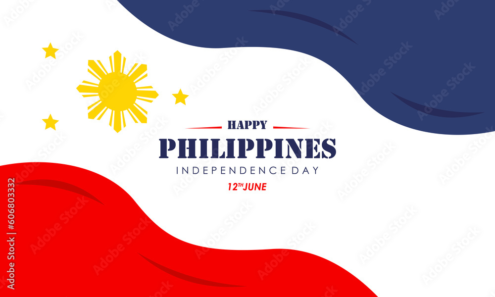 Celebrating the Philippines Independence Day Banner Background Stock ...