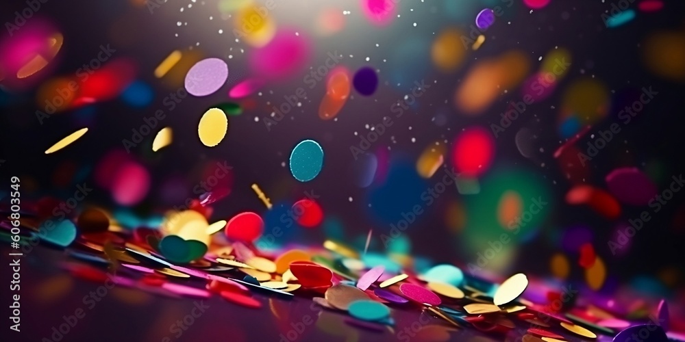 Celebration of Color, Colorful Confetti and Bokeh on a Carnival ...